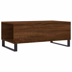 vidaXL Coffee Table Side Table Sofa Couch Table Concrete Grey Engineered Wood - brown oak - Additional view 7