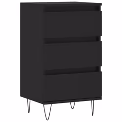 vidaXL Sideboard Storage Cabinet Cupboard Side Cabinet Black Engineered Wood