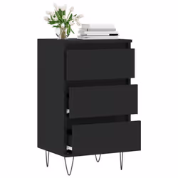 vidaXL Sideboard Storage Cabinet Cupboard Side Cabinet Black Engineered Wood