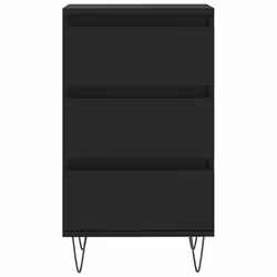 vidaXL Sideboard Storage Cabinet Cupboard Side Cabinet Black Engineered Wood - Additional view 4
