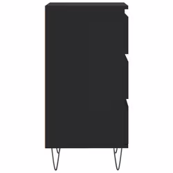 vidaXL Sideboard Storage Cabinet Cupboard Side Cabinet Black Engineered Wood - Additional view 6