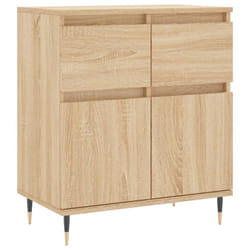 vidaXL Sideboard Storage Side Cabinet Cupboard Sonoma Oak Engineered Wood