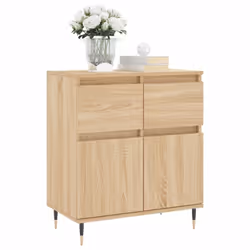 vidaXL Sideboard Storage Side Cabinet Cupboard Sonoma Oak Engineered Wood