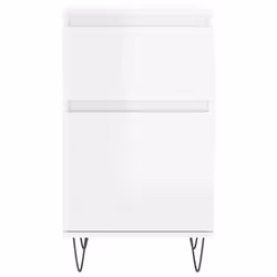 vidaXL Sideboard Storage Cabinet Cupboard Side Cabinet White Engineered Wood - high gloss white, 2 pcs - Additional view 5