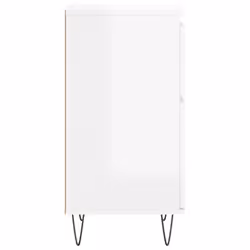 vidaXL Sideboard Storage Cabinet Cupboard Side Cabinet White Engineered Wood - high gloss white, 2 pcs - Additional view 7