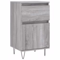vidaXL Sideboard Storage Cabinet Cupboard Side Cabinet White Engineered Wood - grey sonoma, 2 pcs - Additional view 4