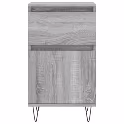 vidaXL Sideboard Storage Cabinet Cupboard Side Cabinet White Engineered Wood - grey sonoma, 2 pcs - Additional view 5