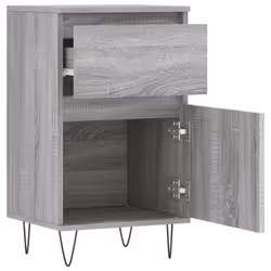 vidaXL Sideboard Storage Cabinet Cupboard Side Cabinet White Engineered Wood - grey sonoma, 2 pcs - Additional view 6