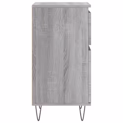 vidaXL Sideboard Storage Cabinet Cupboard Side Cabinet White Engineered Wood - grey sonoma, 2 pcs - Additional view 7