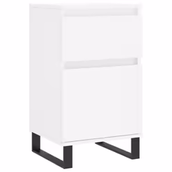 vidaXL Sideboards Storage Cabinet Cupboard 2 pcs Smoked Oak Engineered Wood - white, 2 pcs - Additional view 4