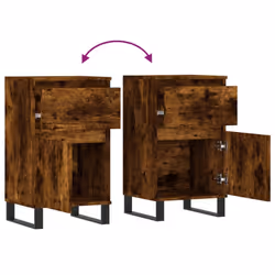 vidaXL Sideboards Storage Cabinet Cupboard 2 pcs Smoked Oak Engineered Wood - smoked oak, 1 pcs - Additional view 8