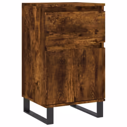 vidaXL Sideboards Storage Cabinet Cupboard 2 pcs Smoked Oak Engineered Wood - smoked oak, 2 pcs - Additional view 4
