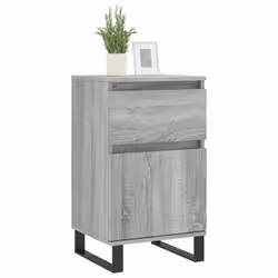vidaXL Sideboards Storage Cabinet Cupboard 2 pcs Smoked Oak Engineered Wood - grey sonoma, 2 pcs - Additional view 2