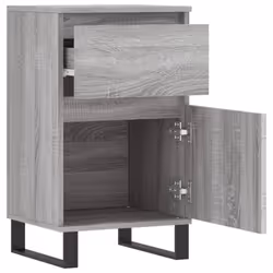 vidaXL Sideboards Storage Cabinet Cupboard 2 pcs Smoked Oak Engineered Wood - grey sonoma, 2 pcs - Additional view 6