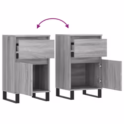 vidaXL Sideboards Storage Cabinet Cupboard 2 pcs Smoked Oak Engineered Wood - grey sonoma, 2 pcs - Additional view 9