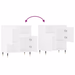 vidaXL Sideboard Storage Cabinet Cupboard Side Cabinet White Engineered Wood - Additional view 8