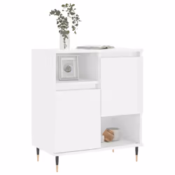 vidaXL Sideboard Storage Cabinet Cupboard Side Cabinet White Engineered Wood - high gloss white