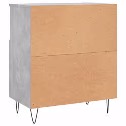vidaXL Sideboard Storage Cabinet Cupboard High Gloss White Engineered Wood - concrete grey - Additional view 7