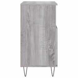 vidaXL Sideboard Storage Cabinet Cupboard High Gloss White Engineered Wood - grey sonoma - Additional view 6