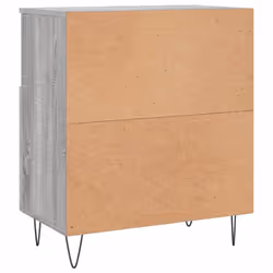 vidaXL Sideboard Storage Cabinet Cupboard High Gloss White Engineered Wood - grey sonoma - Additional view 7