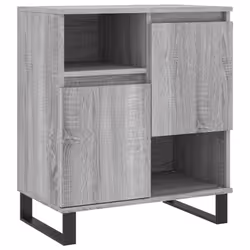 vidaXL Sideboard Storage Cabinet Cupboard Side Cabinet Brown Oak Engineered Wood - grey sonoma