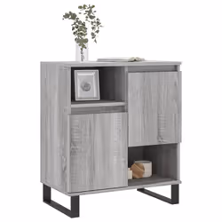 vidaXL Sideboard Storage Cabinet Cupboard Side Cabinet Brown Oak Engineered Wood - grey sonoma