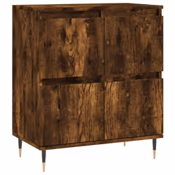 vidaXL Sideboard Storage Side Cabinet Cupboard Grey Sonoma Engineered Wood - smoked oak