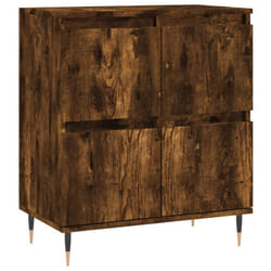 vidaXL Sideboard Storage Side Cabinet Cupboard Grey Sonoma Engineered Wood - smoked oak