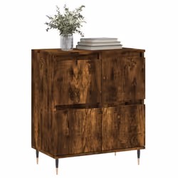 vidaXL Sideboard Storage Side Cabinet Cupboard Grey Sonoma Engineered Wood - smoked oak