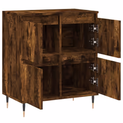 vidaXL Sideboard Storage Side Cabinet Cupboard Grey Sonoma Engineered Wood - smoked oak - Additional view 5