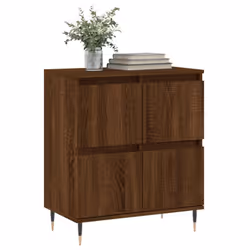 vidaXL Sideboard Storage Side Cabinet Cupboard Grey Sonoma Engineered Wood - brown oak