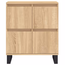 vidaXL Sideboard Storage Cabinet Side Cabinet Cupboard White Engineered Wood - sonoma oak - Additional view 4