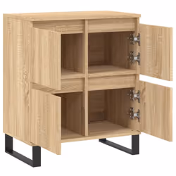 vidaXL Sideboard Storage Cabinet Side Cabinet Cupboard White Engineered Wood - sonoma oak - Additional view 5