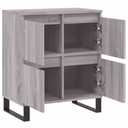 vidaXL Sideboard Storage Cabinet Side Cabinet Cupboard White Engineered Wood - grey sonoma - Additional view 5