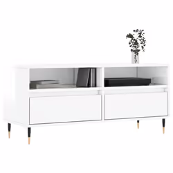 vidaXL TV Cabinet TV Unit Sideboard TV Stand High Gloss White Engineered Wood - Additional view 2