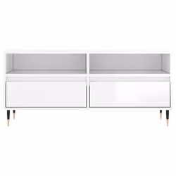 vidaXL TV Cabinet TV Unit Sideboard TV Stand High Gloss White Engineered Wood - Additional view 4