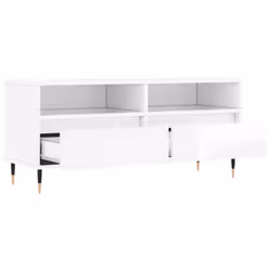 vidaXL TV Cabinet TV Unit Sideboard TV Stand High Gloss White Engineered Wood - Additional view 5
