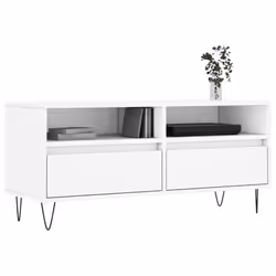 vidaXL TV Cabinet TV Unit Sideboard Media Unit TV Stand White Engineered Wood - Additional view 2