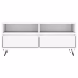 vidaXL TV Cabinet TV Unit Sideboard Media Unit TV Stand White Engineered Wood - Additional view 4