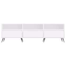 vidaXL TV Cabinet TV Unit Sideboard Media Unit TV Stand White Engineered Wood - Additional view 4