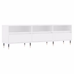 vidaXL TV Cabinet TV Unit Sideboard Media Unit TV Stand White Engineered Wood