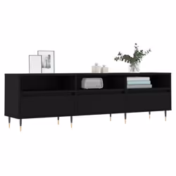 vidaXL TV Cabinet TV Unit Sideboard Media Unit TV Stand Black Engineered Wood