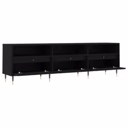 vidaXL TV Cabinet TV Unit Sideboard Media Unit TV Stand Black Engineered Wood - Additional view 5