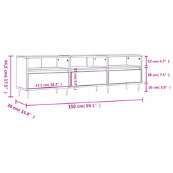 vidaXL TV Cabinet TV Unit Media Cabinet TV Stand Sonoma Oak Engineered Wood