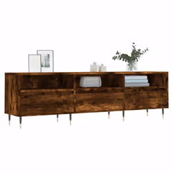 vidaXL TV Cabinet TV Unit Media Cabinet TV Stand Smoked Oak Engineered Wood