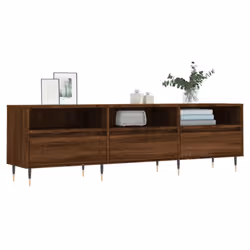 vidaXL TV Cabinet TV Unit Media Cabinet TV Stand Brown Oak Engineered Wood