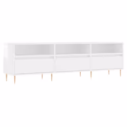 vidaXL TV Cabinet TV Unit Sideboard TV Stand High Gloss White Engineered Wood