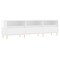 vidaXL TV Cabinet TV Unit Sideboard TV Stand High Gloss White Engineered Wood