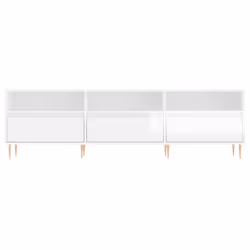 vidaXL TV Cabinet TV Unit Sideboard TV Stand High Gloss White Engineered Wood - Additional view 4
