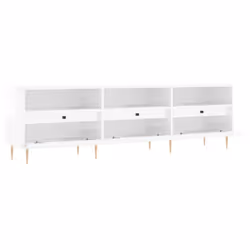 vidaXL TV Cabinet TV Unit Sideboard TV Stand High Gloss White Engineered Wood - Additional view 5